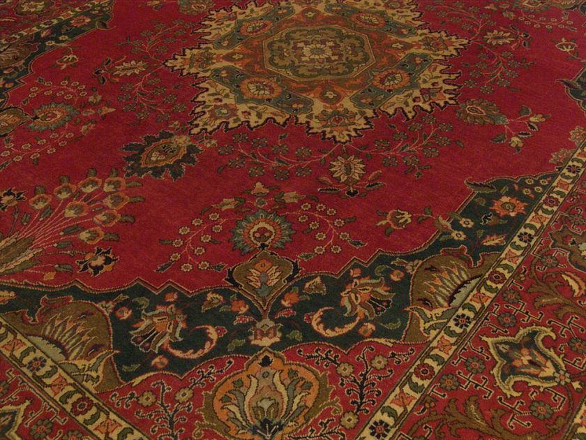 10x13 Handmade Carpet Antique Persian Afshan Tabriz Rug  