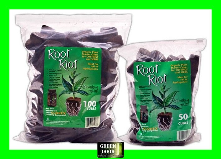 Root Riot™ Organic Plant Starter Cubes are available in bags of 50 