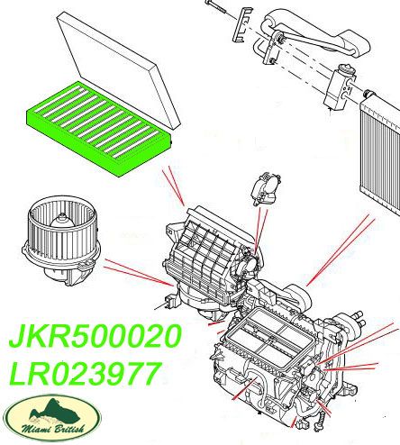 AIR CLEANER POLLEN FILTER (1 PIECE) JKR500020 , LR023977 AIR 