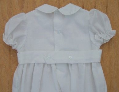 Girls Boutique SWEET ANGELA by ROSALINA Smocked White Bubble Sz 9M 