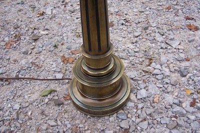 Vintage Brass Table Lamp w/Large Shade  