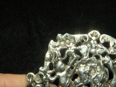 ANTIQUE ENGLISH STERLING ORNATE CHATELAINE W/ CHERUBS  