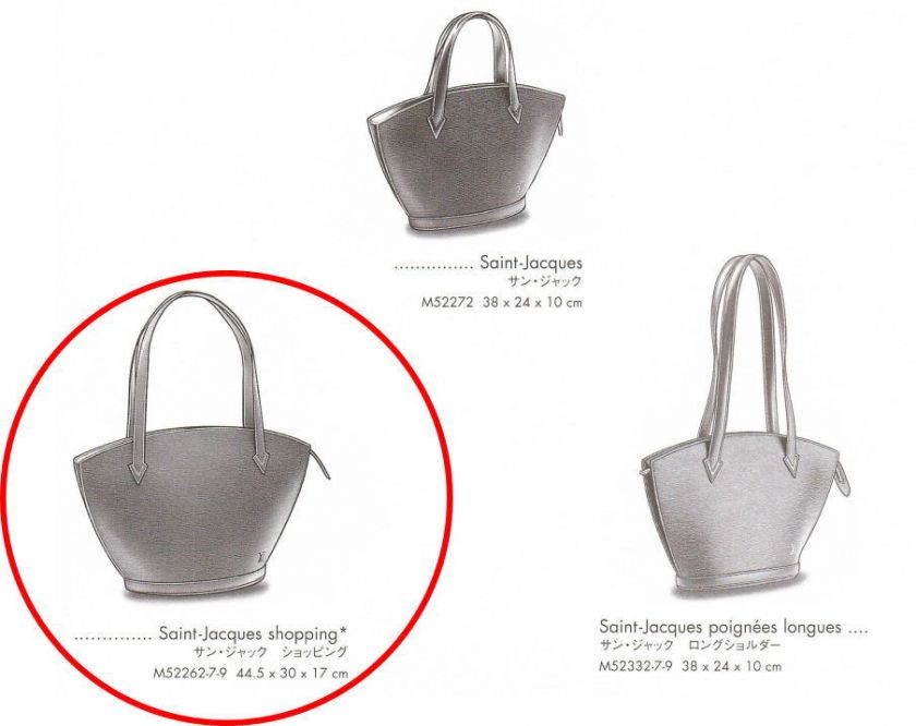 Louis Vuitton Authentic Epi Leather saint jacques shopping Tote Bag 