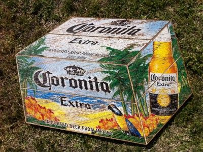 Corona Cerveza Mexico Beer Wood Crate Bar Sign RARE NEW  