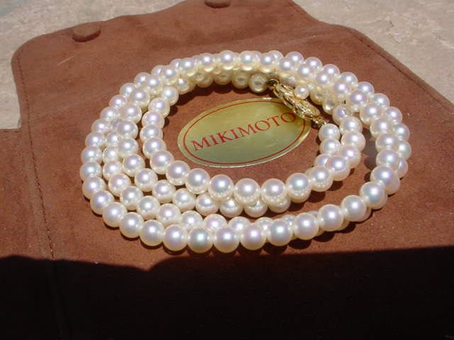 14K~MIKIMOTO ~ 6  5.5 MM~ 29 OPERA PEARL NECKLACE~  