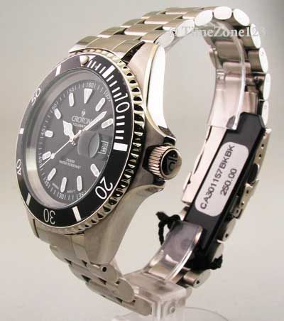 MENS CROTON STEEL 20 ATM SPORTY DATE WATCH CA301157BKBK  