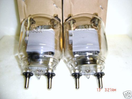 Factory New Pair 833 triode Ham Radio Broadcast Tube  