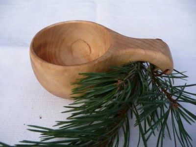 Survival Bushcraft Handmade Wooden Cup KUKSA Finland  