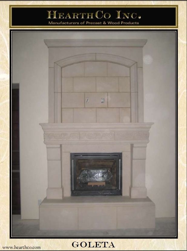   Fireplace Mantel (mantle) Surround TRAVER STONE precast mantels  