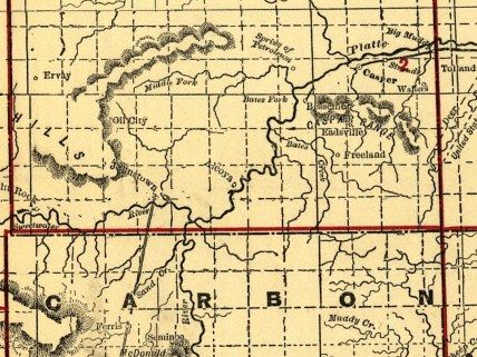 1895 Crams township and railroad map of Wyoming.  