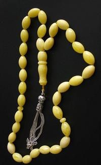 SUBHA PRAYER BEADS KOMBOLOI YELLOW BUTTERSCOTCH AMBER  