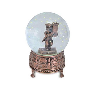   Snowdome Snowglobe COPPER 7 CM Jerusalem TORAH Israel Gift  