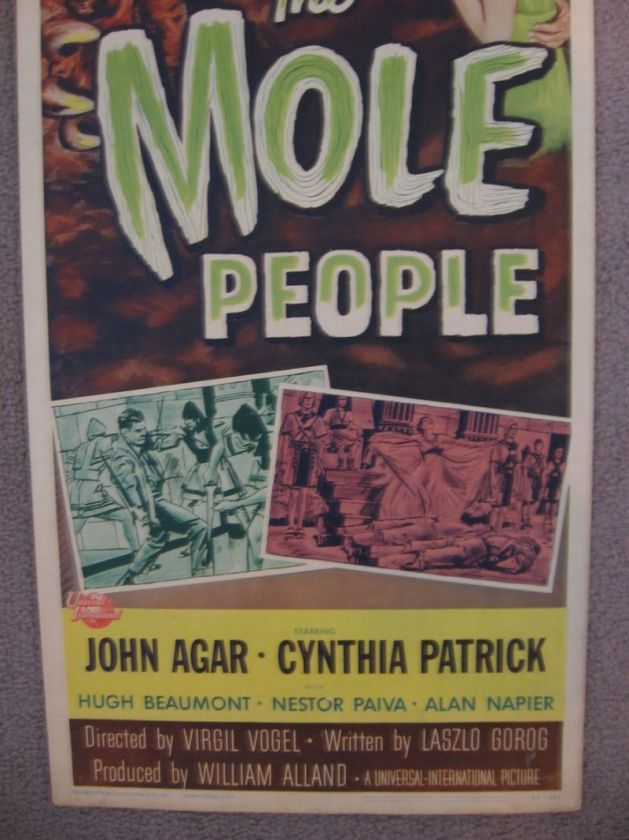   PEOPLE 1956 ORIGINAL INSERT MOVIE POSTER MONSTER HORROR SCI FI  