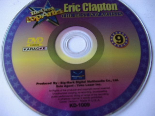 BEST POP ARTISTS ERIC CLAPTON DIGITAL DVD KARAOKE CD  