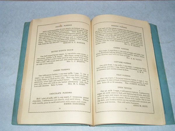 Vintage 1946 Glen Rock PA Church Ladies Cookbook Cook Book  