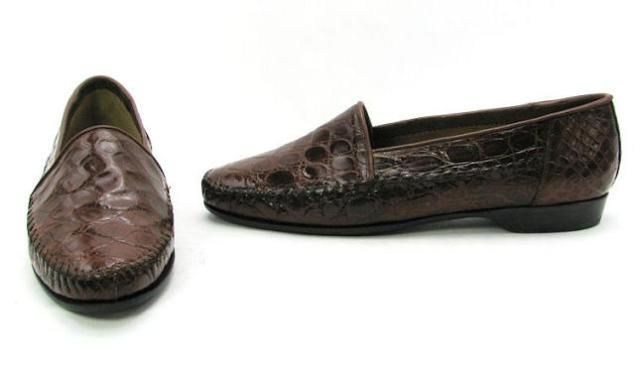 NEW $850 LORENZI BANFI CROC LOAFER SZ 8 M  