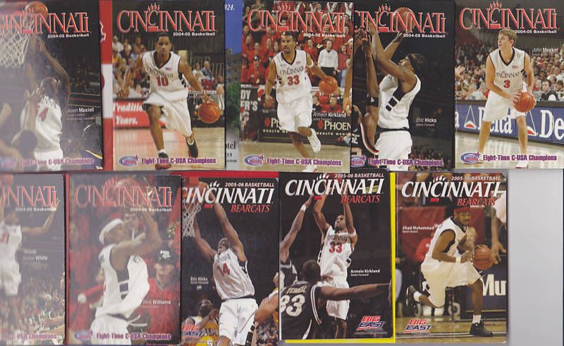 14 Cincinnati Bearcats basketball schedules 2004 2008  