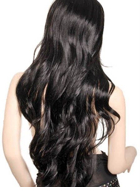 PW359 Super Long Black Curly Cosplay Wig  