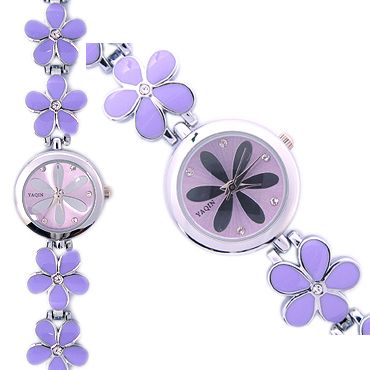 FLOWER BRACELET WRIST BANGLE QUARTZ BRACELET LADY WATCH  