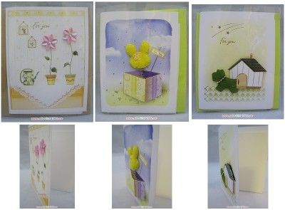 NEW 3D Handmade Designs Best Wishes Friendship Birthday Greeting Cards 