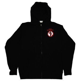 Bad Religion Crossbuster Logo Punk Rock Band Zip Up Hoodie  