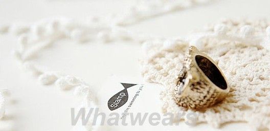 Black Eyes Cute Vintage Style Rhinestone Owl Head Ring 2Color Z07 