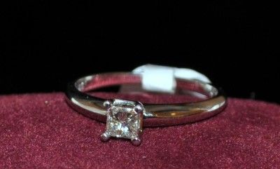 Diamond Engagement Ring Promise Wedding Princess Cut 0.25ct Solitaire 