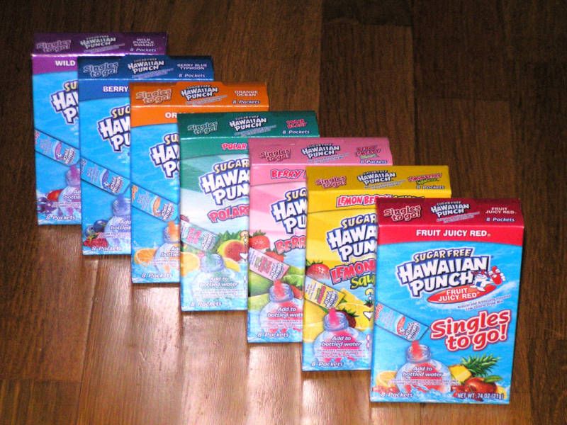 Sugar Free Hawaiian Punch * Singles To Go (7 Flavors)  