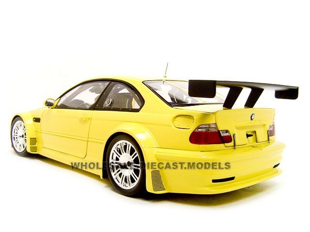 2001 BMW M3 GTR STREET E46 YELLOW 1/18 MINICHAMPS  