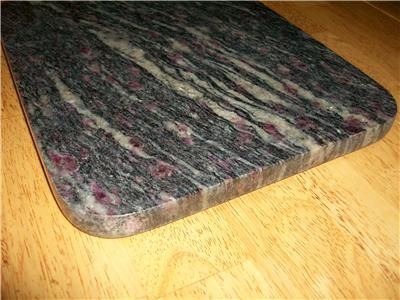   BLACK WHITE PURPLE EXOTIC STONE SUSHI SERVING TRAY 10 X 12  