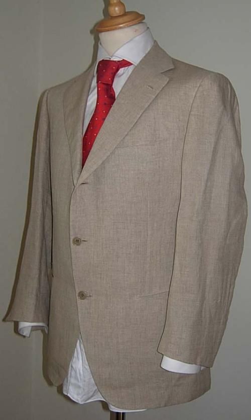 KITON NAPOLI SUIT BEIGE 40 S US NWT   