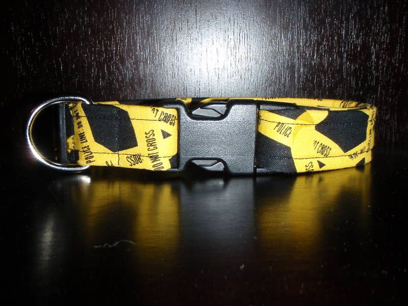 Doggie Stylez Police Caution Tape Collar S, M, L, XL  