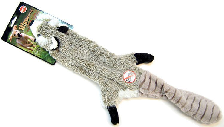   RACCOON   Asst Sizes Mini, Reg or Jumbo NO Stuffing Squeaker Dog Toy