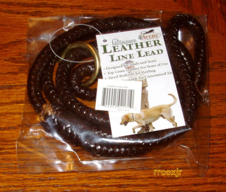 AVERY GREENHEAD GEAR LEATHER DOG LINE LEAD LEASH NEW  