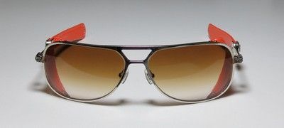 NEW CHROME HEARTS STEP CHILD SILVER/BROWN/ORANGE LEATHER SUNGLASS 