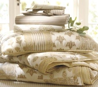 POTTERY BARN NEW NILA NEUTRAL QUILT KING, CAL. KING & 2 STANDARD SHAMS 