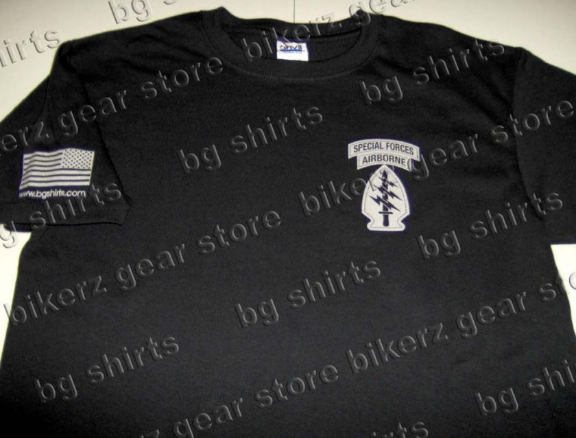 Army Special Forces SOCOM Short Sleeve T shirt BLK S XL  