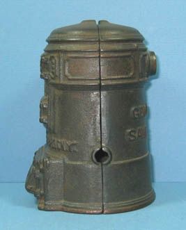 OLD CAST IRON ADV GEM STOVE OR FURNACE BANK GUARANTEED OLD & AUTHENTIC 