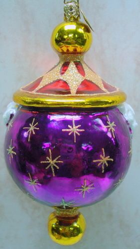 RADKO Chubby Cheerdrops Purple ORNAMENT Santa 1010194  