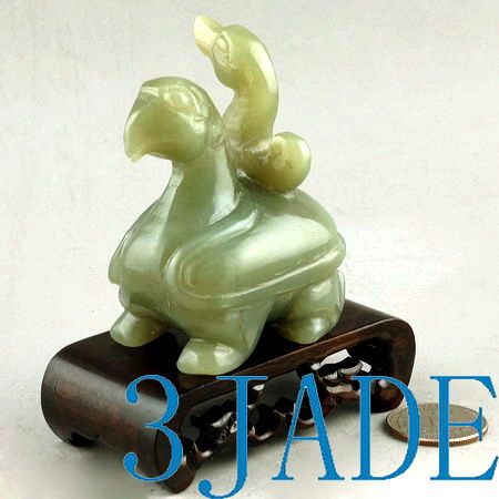 Natural Nephrite Jade Carving Sea Monster Figurine  