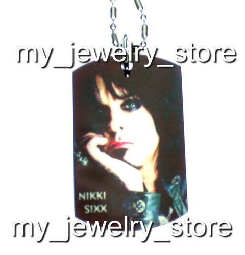 NIKKI SIXX AM Dog Tag MOTLEY CRUE Charm DogTag Necklace  