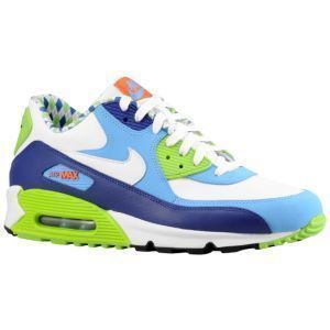 Nike Air Max 90 White, University Blue, and Deep Royal  