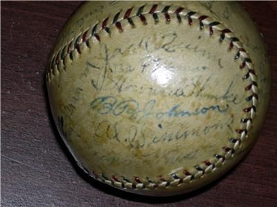   ATHLETICS SIGNED BASEBALL COBB FOXX COLLINS SIMMONS COCHRANE MACK JSA