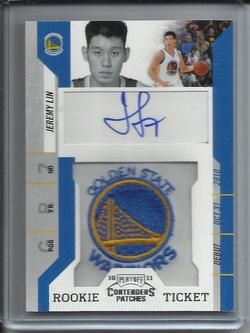 Jeremy Lin 10/11 Playoff Contenders Autograph Logo Patch Rookie Ticket 