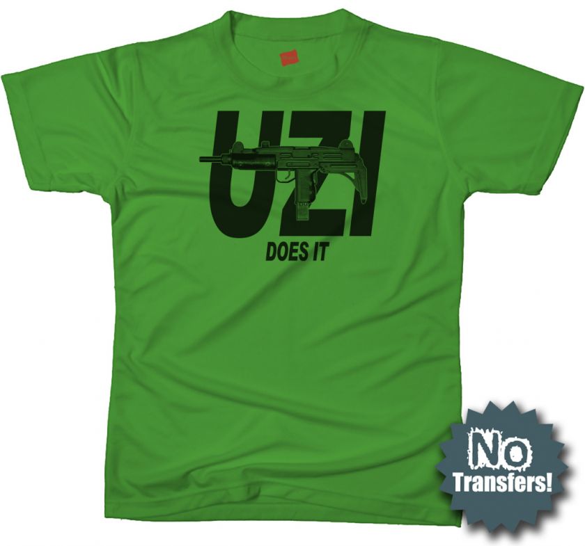 UZI Does It Israel Cool Retro Army IDF New NWT T shirt  