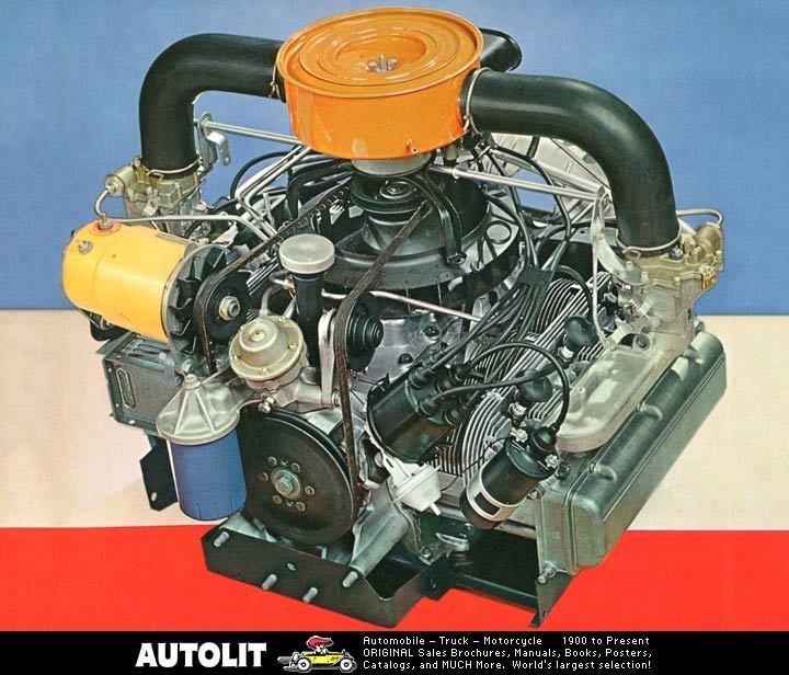 1960 Chevrolet Corvair Engine Factory Photo  