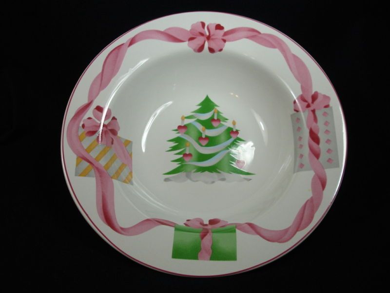 Sango HOME FOR CHRISTMAS Tree 1 Large Rimmed Soup Bowl  