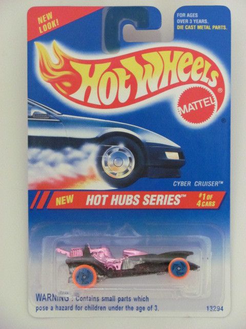 HOT WHEELS 1994 HOT HUBS SERIES CYBER CRUISER PINK  