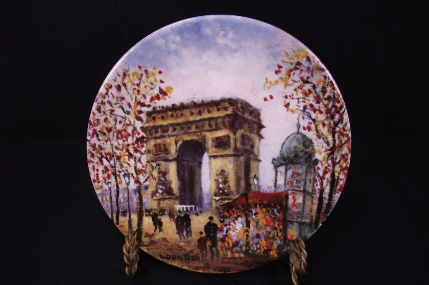   France L Arc De Triomphe Limited Edition Plate by Artist Louis Dail