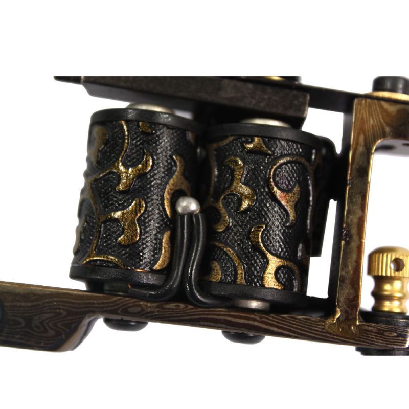 Damascus Steel Tattoo Machine Outlining Liner Gun  